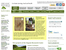 Tablet Screenshot of organicresearchcentre.com